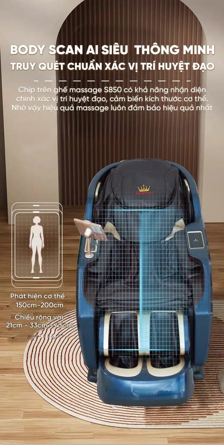 Ghế massage Queen Crown QC S850 6