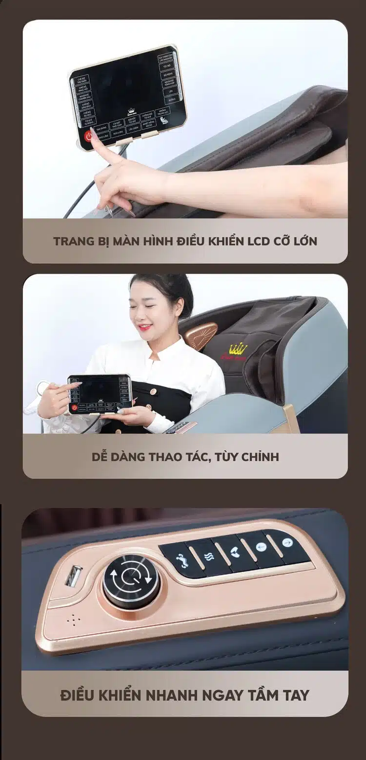 Ghế massage toàn thân Queen Crown QE66 Lux 13