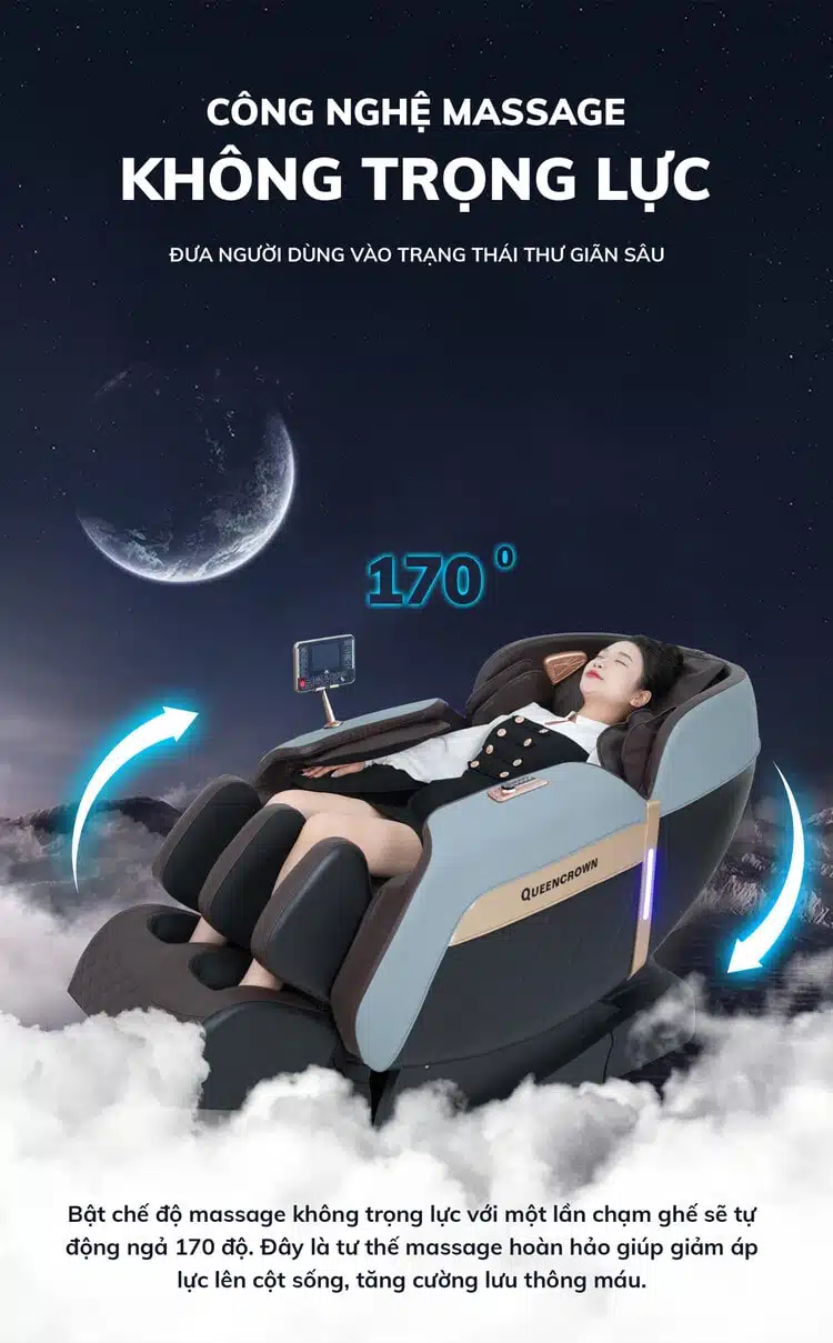 Ghế massage toàn thân Queen Crown QE66 Lux 18